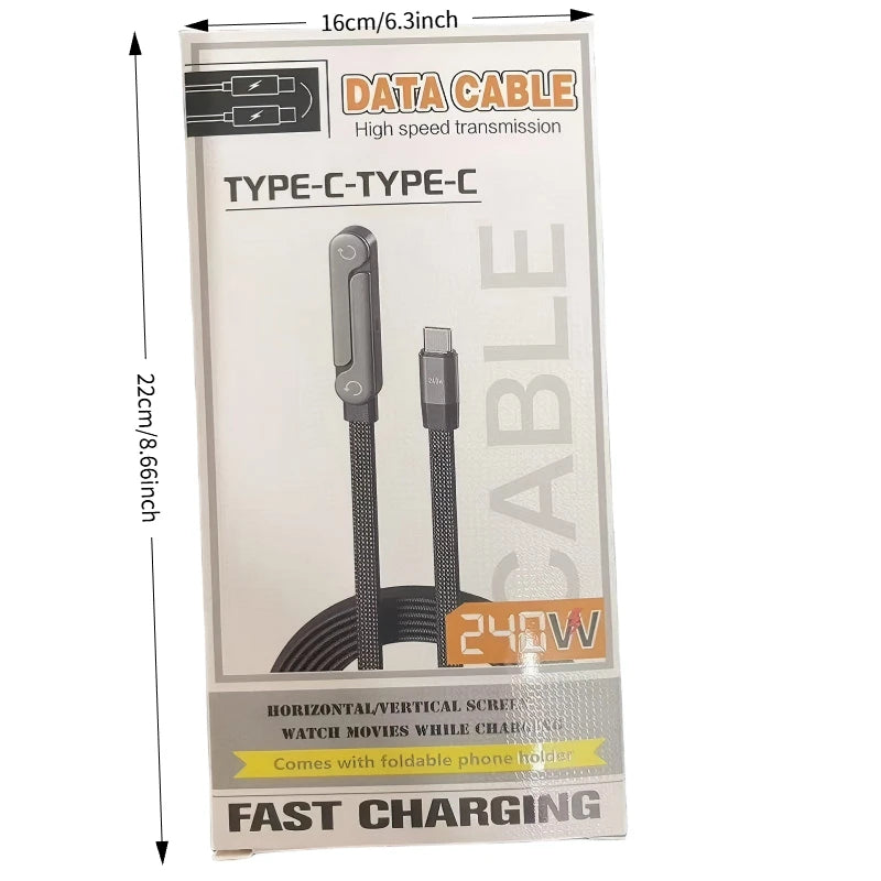 240W Love Crazy Phone TYPE-C Charging Cable with Bracket