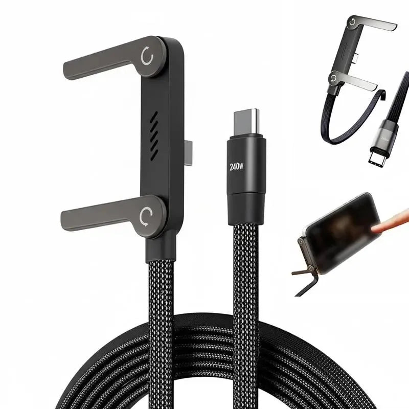 240W Love Crazy Phone TYPE-C Charging Cable with Bracket