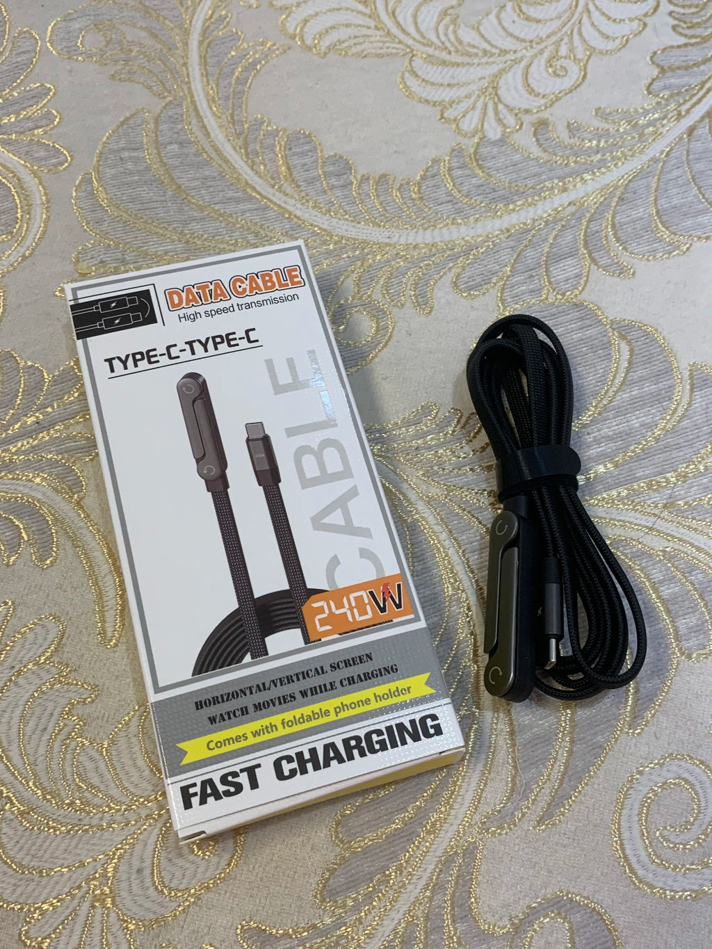 240W Love Crazy Phone TYPE-C Charging Cable with Bracket